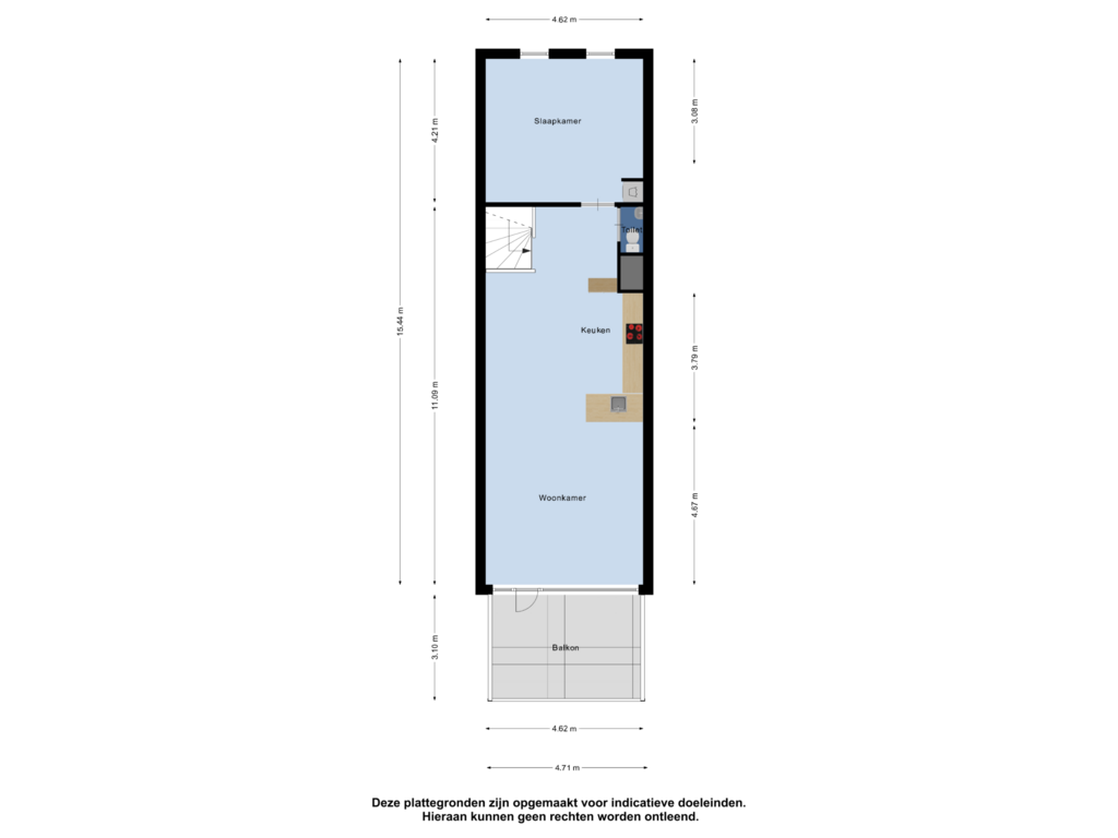 View floorplan of Derde Verdieping of Klaverhof 119