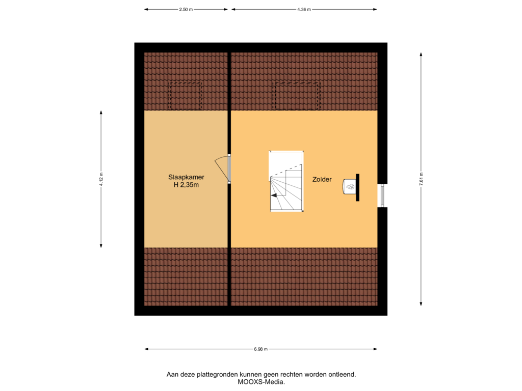 View floorplan of Zolder of Oslostraat 9