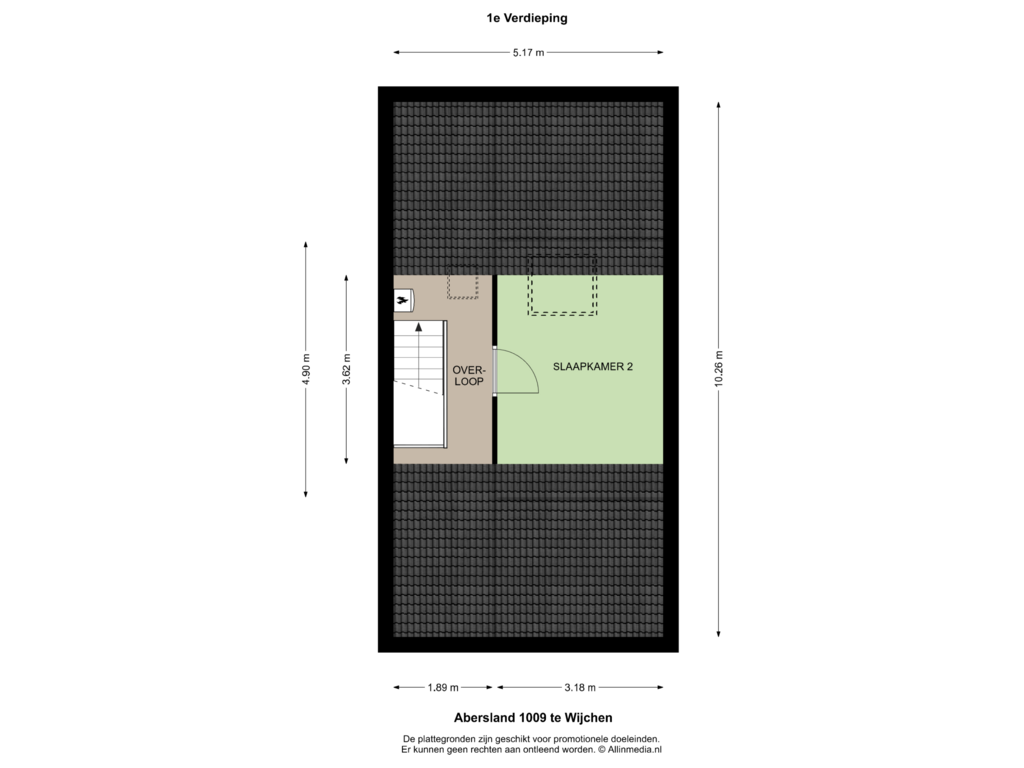 View floorplan of 1e Verdieping of Abersland 1009