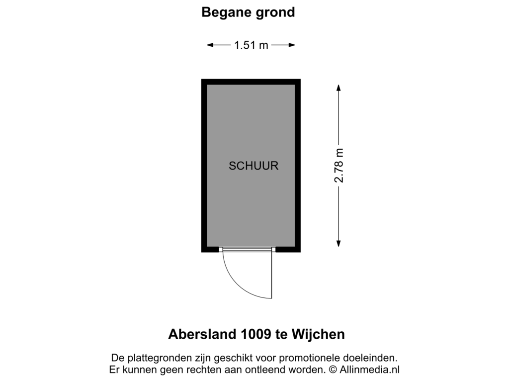 View floorplan of Begane grond-schuur of Abersland 1009