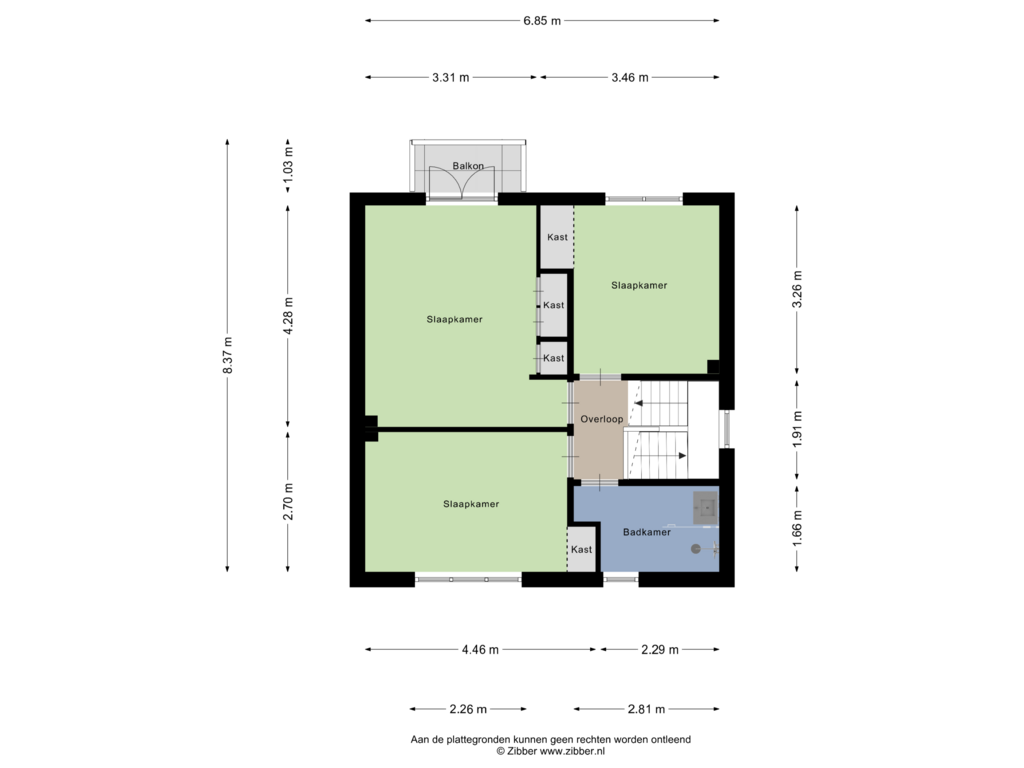 Bekijk plattegrond van Eerste Verdieping van Brinksestraat 4