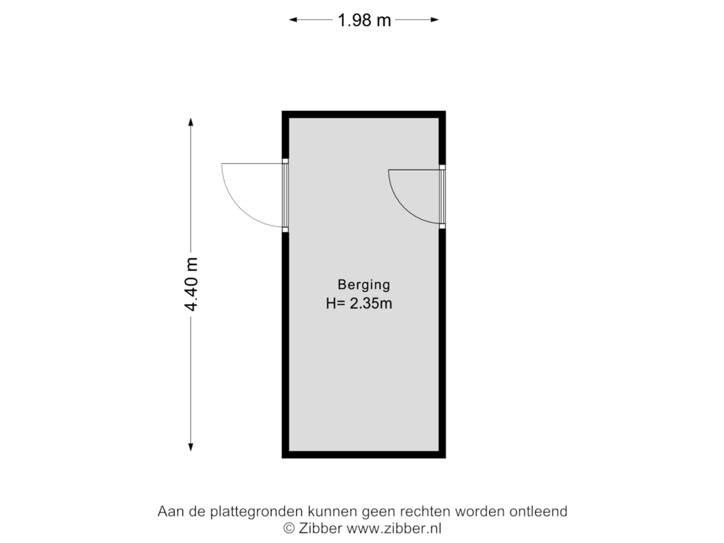 Bekijk plattegrond van Berging van Luxemburglaan 215-A