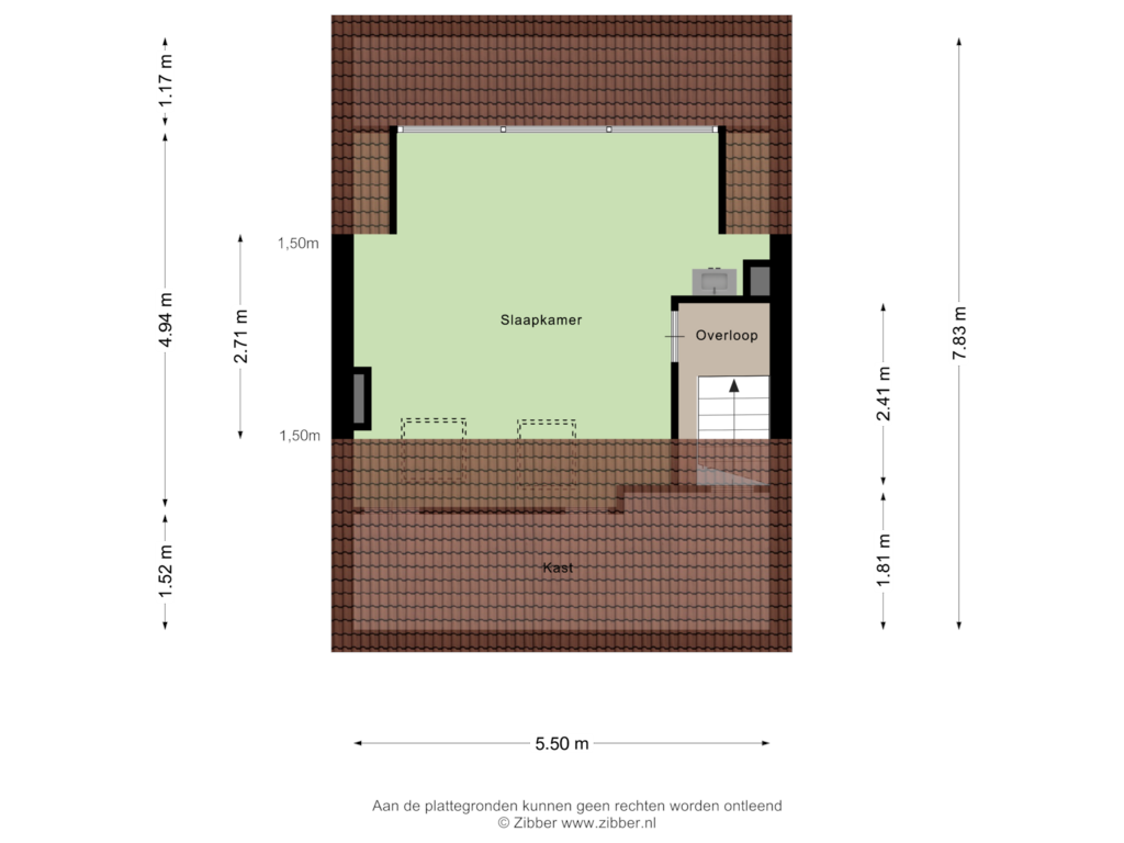 View floorplan of Tweede Verdieping of Fleminghstraat 2