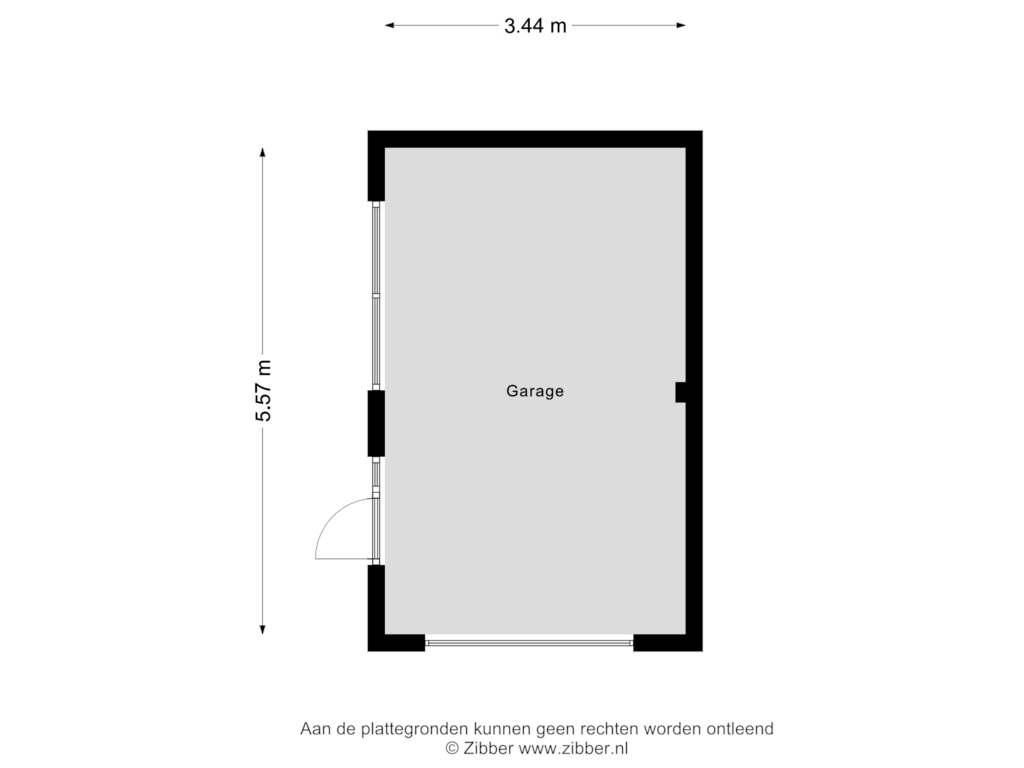 View floorplan of Garage of Fleminghstraat 2