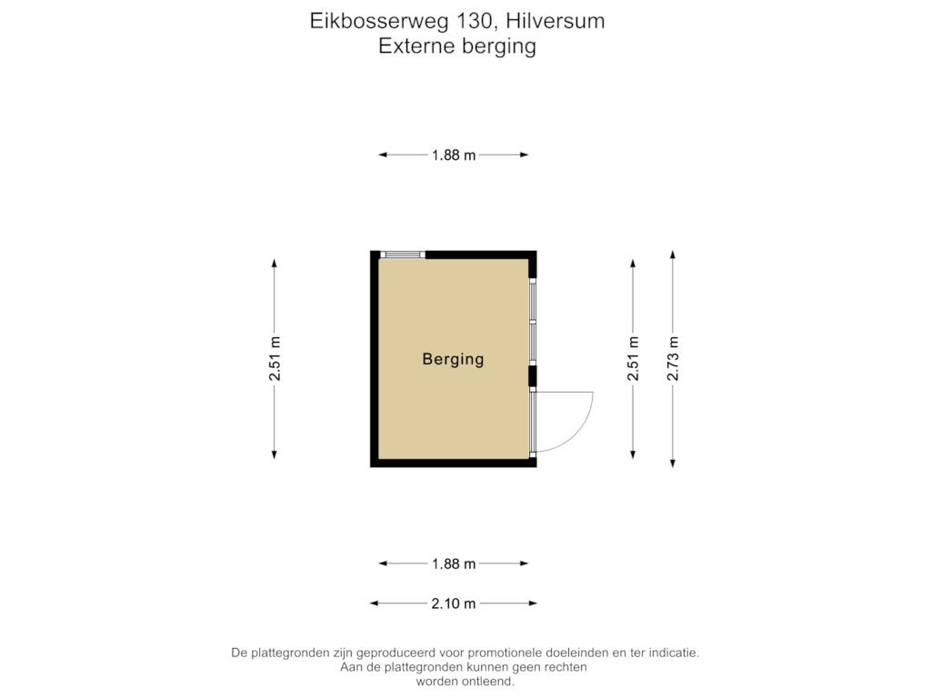 Bekijk plattegrond van Externe berging van Eikbosserweg 130