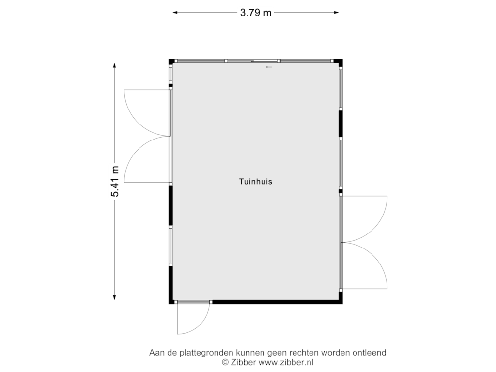 Bekijk plattegrond van Tuinhuis van Molenstraat 18