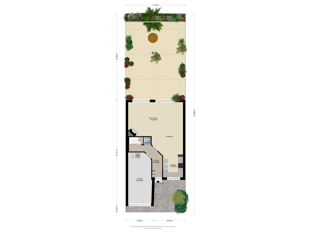 Bekijk plattegrond van Begane Grond Tuin van Chopinstraat 6