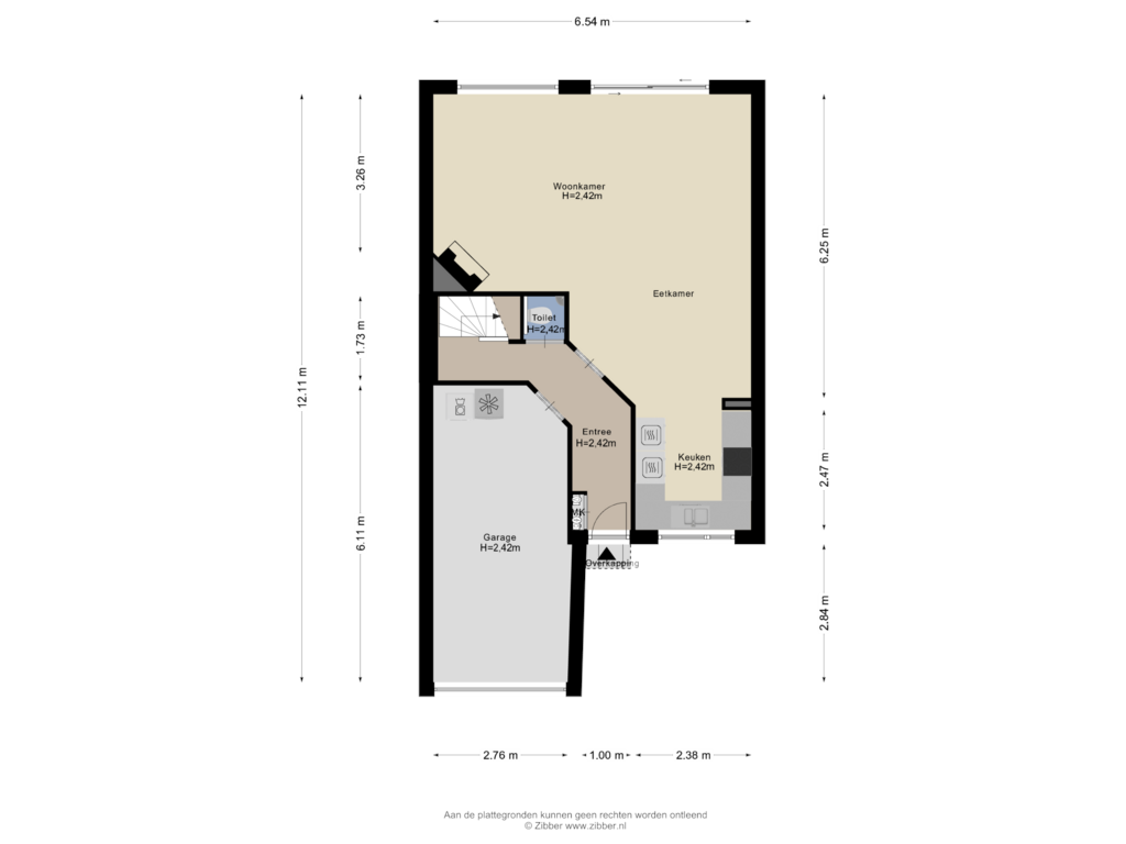 Bekijk plattegrond van Begane Grond van Chopinstraat 6