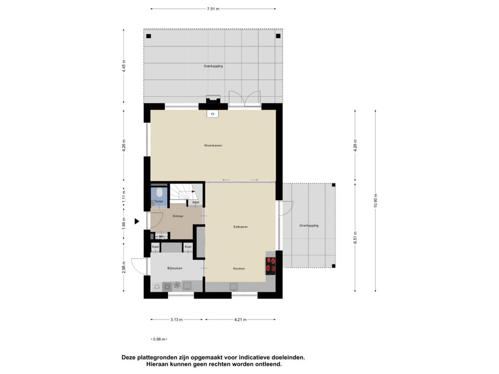 Bekijk plattegrond van Begane Grond van Van Heeckerensweg 20-B