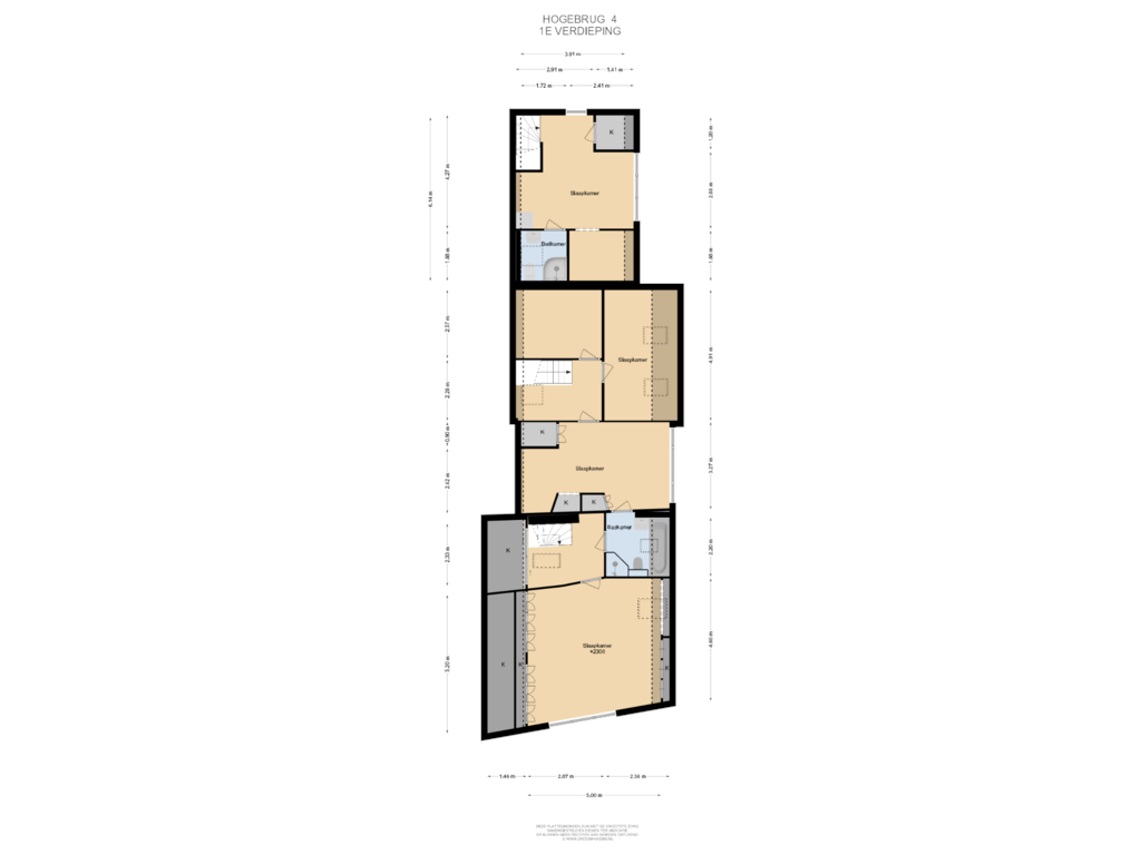 Bekijk plattegrond van 1E Verdieping van Hogebrug 4