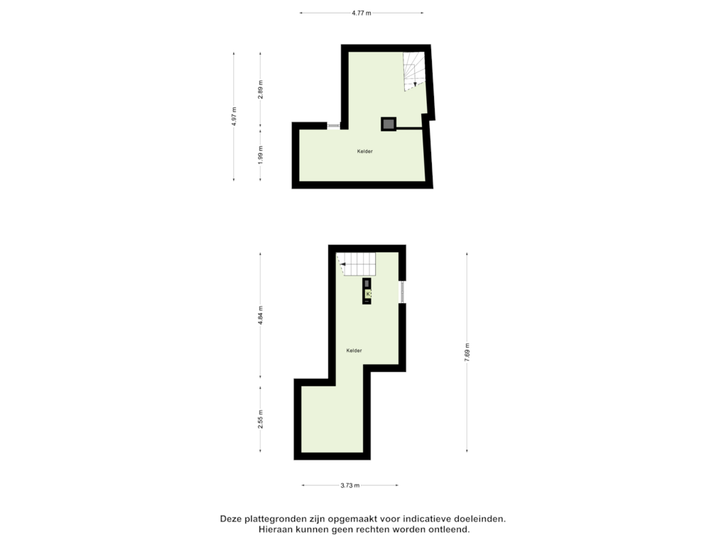 View floorplan of Kelder of Taalstraat 52