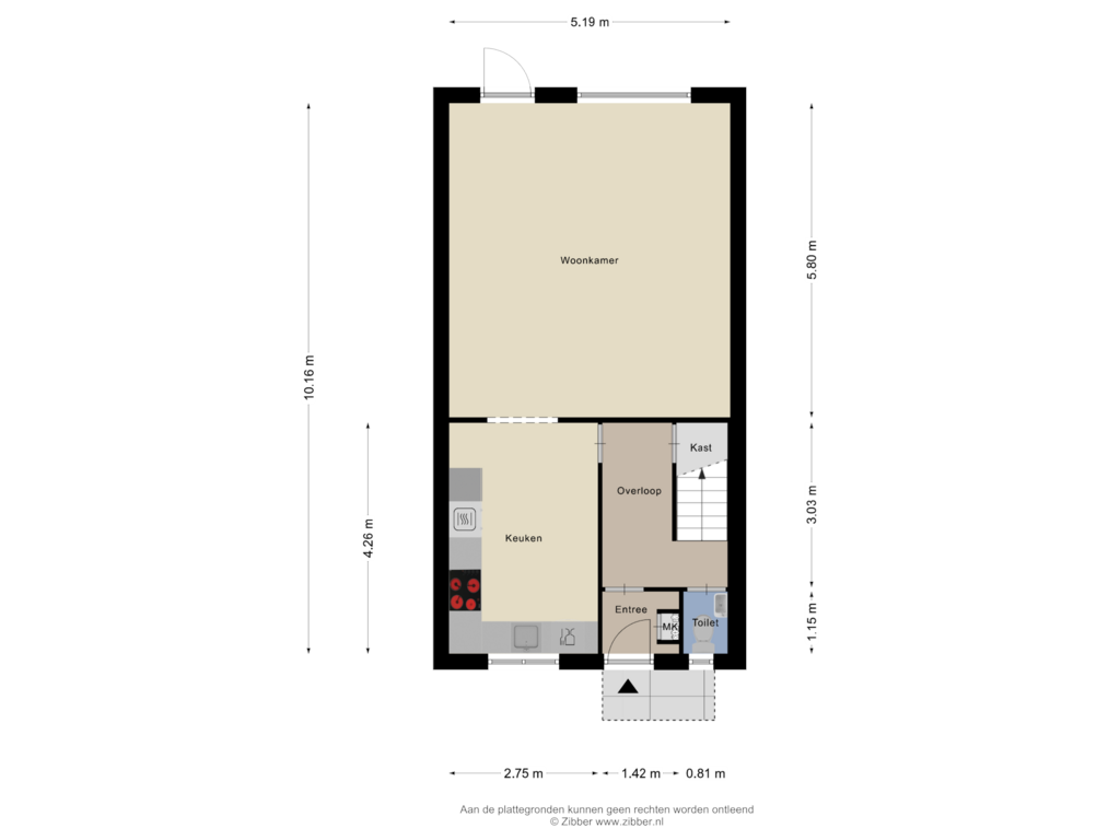 Bekijk plattegrond van Begane grond van Vliervlinder 9