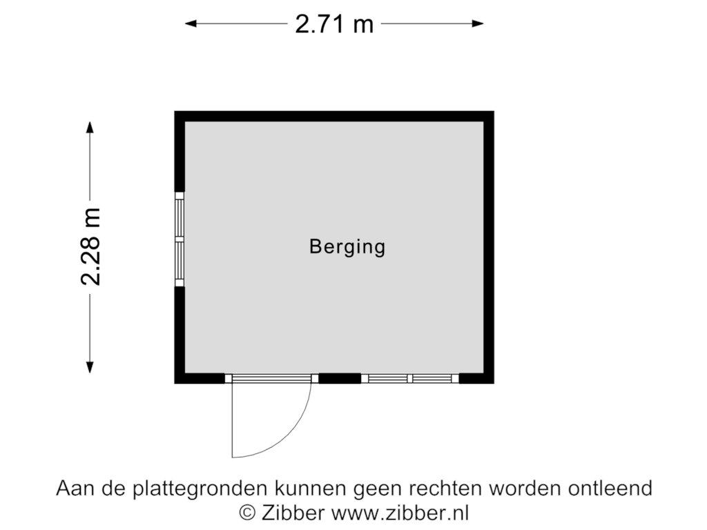 Bekijk plattegrond van Berging van Kerkhofweg 111