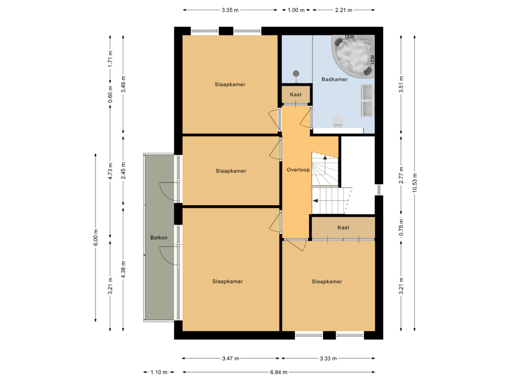 Bekijk plattegrond van Eerste verdieping van van Limburg Stirumstraat 2