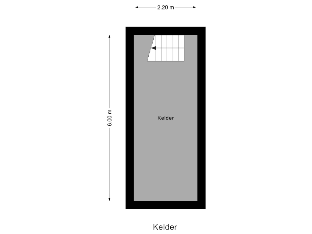 Bekijk plattegrond van Kelder van Alexander Verhuellstraat 6