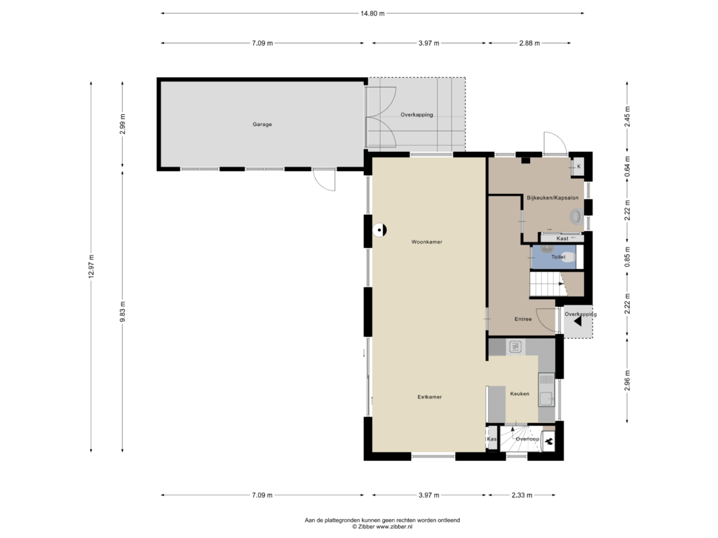 Bekijk plattegrond van Begane Grond van Hummeloseweg 18