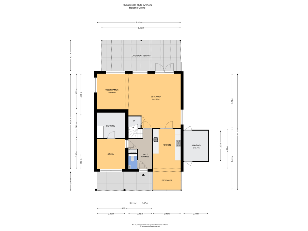 Bekijk plattegrond van Begane Grond van Hunnenveld 55