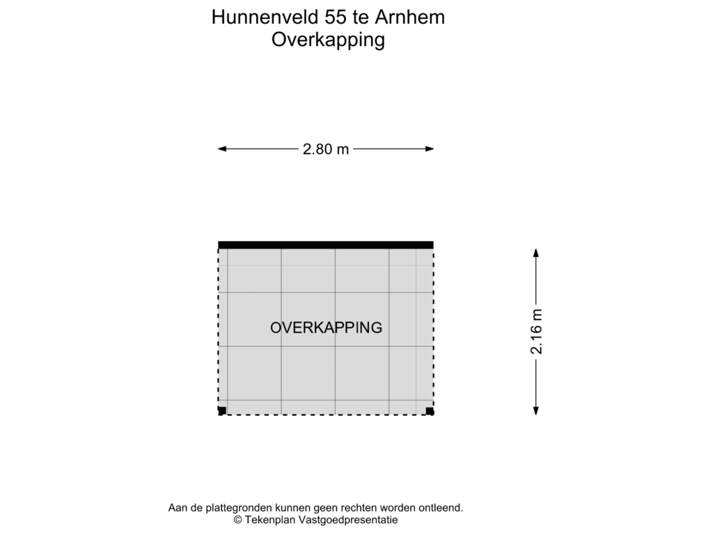 Bekijk plattegrond van Overkapping van Hunnenveld 55