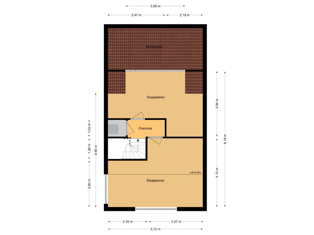 Bekijk plattegrond van 2e verdieping van Berkelstroom 109