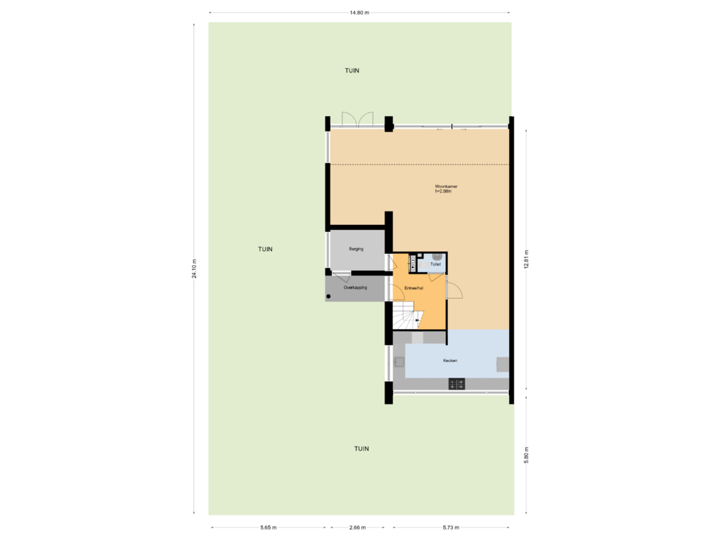 Bekijk plattegrond van Situatie van Berkelstroom 109