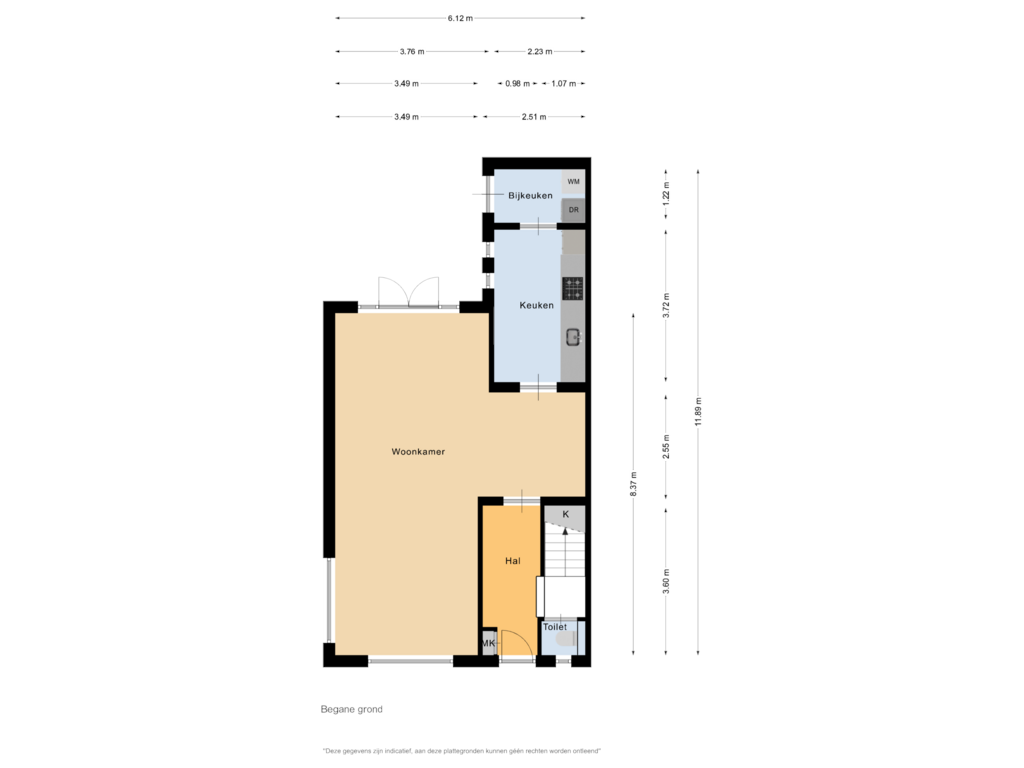 Bekijk plattegrond van Begane grond van Fortuinlaan 65