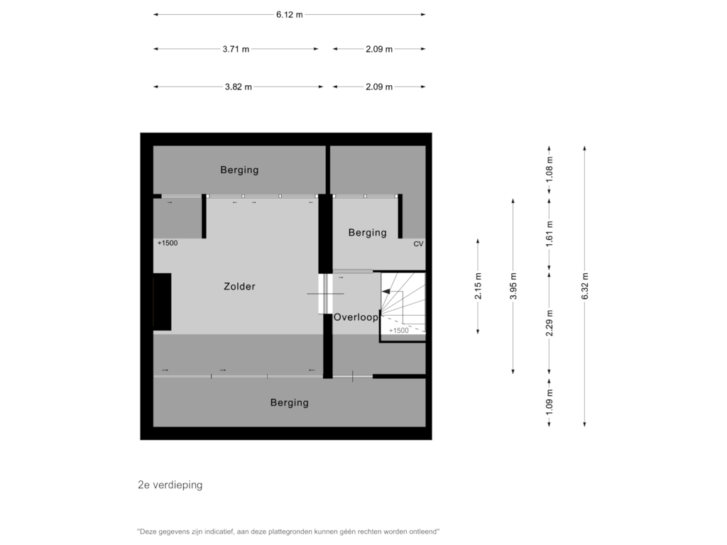 Bekijk plattegrond van 2e verdieping van Fortuinlaan 65