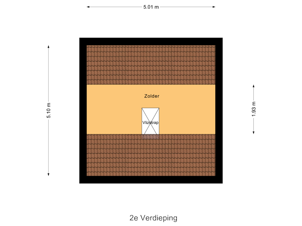 Bekijk plattegrond van 2e Verdieping van Victoriastraat 16