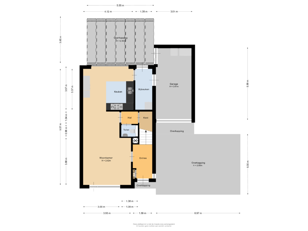 Bekijk plattegrond van Begane grond van Wilhelminalaan 7