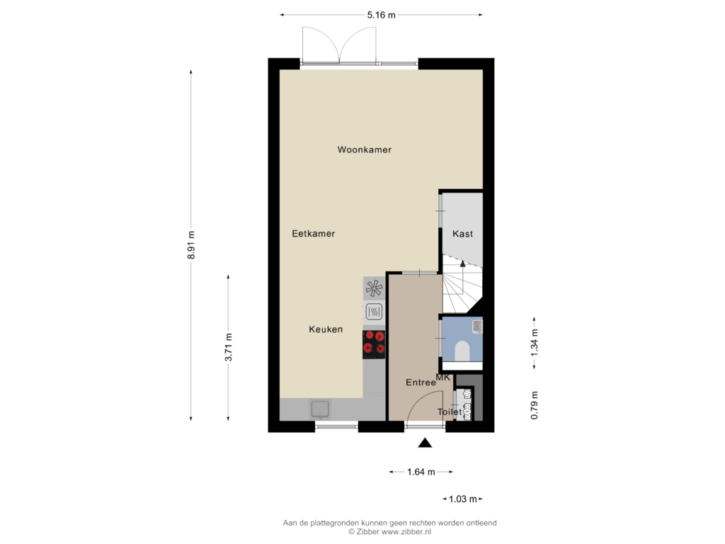 Bekijk plattegrond van Begane Grond van Hoefsetuin 18