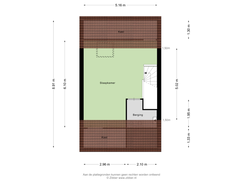 Bekijk plattegrond van Tweede Verdieping van Hoefsetuin 18