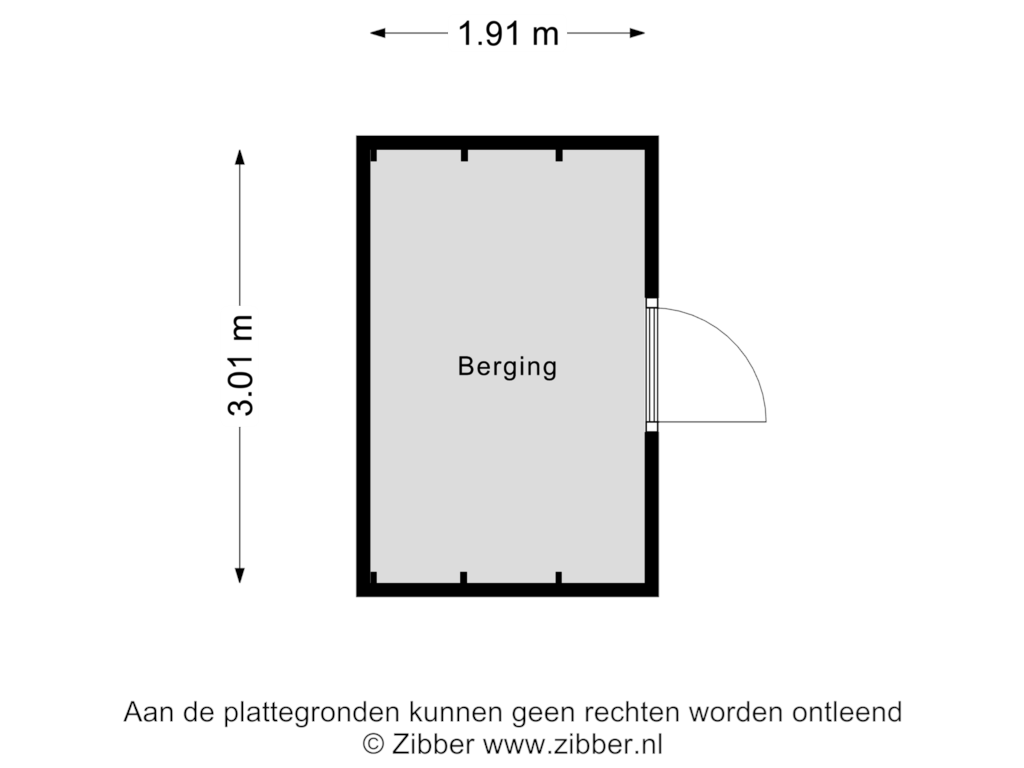 Bekijk plattegrond van Berging van Hoefsetuin 18