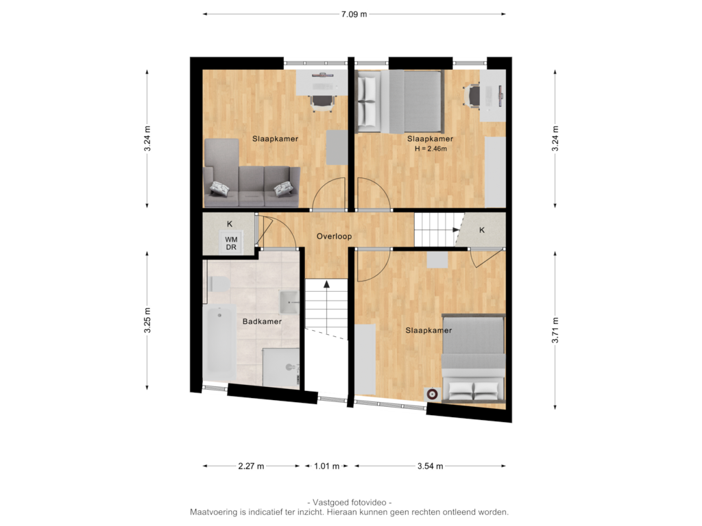 View floorplan of 1e verdieping of Ruisvoorn 53