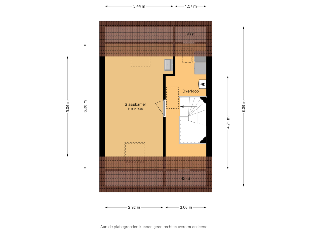 Bekijk plattegrond van 2e verdieping van Palmhout 28