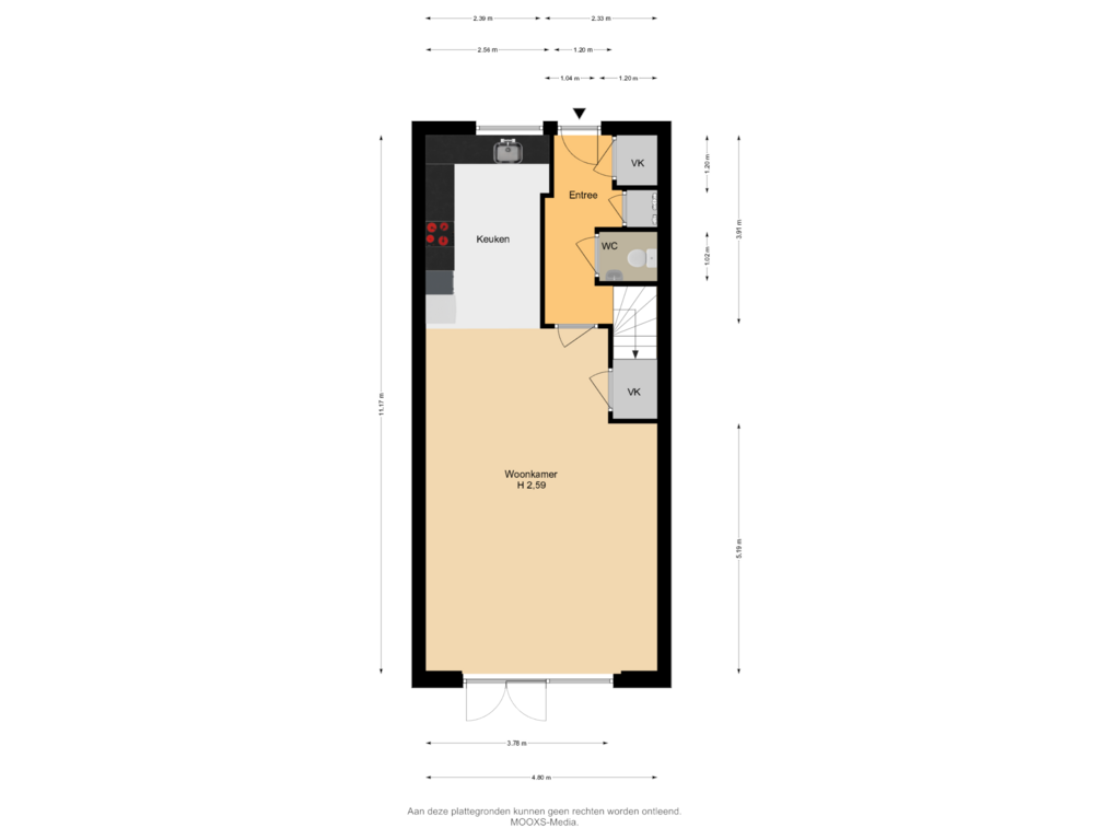 View floorplan of Begane Grond of Laan van Westmolen 47-C