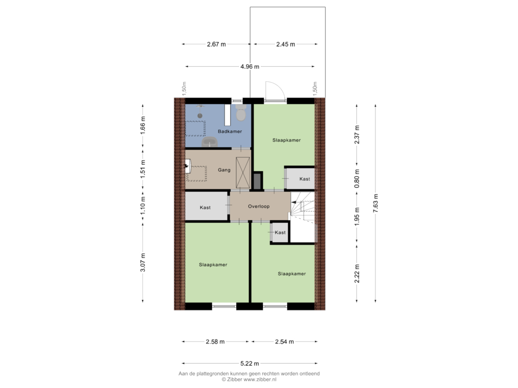 Bekijk plattegrond van Eerste verdieping van Waling Dykstrastraat 29