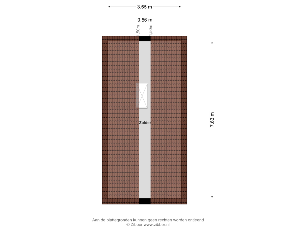 Bekijk plattegrond van Zolder van Waling Dykstrastraat 29