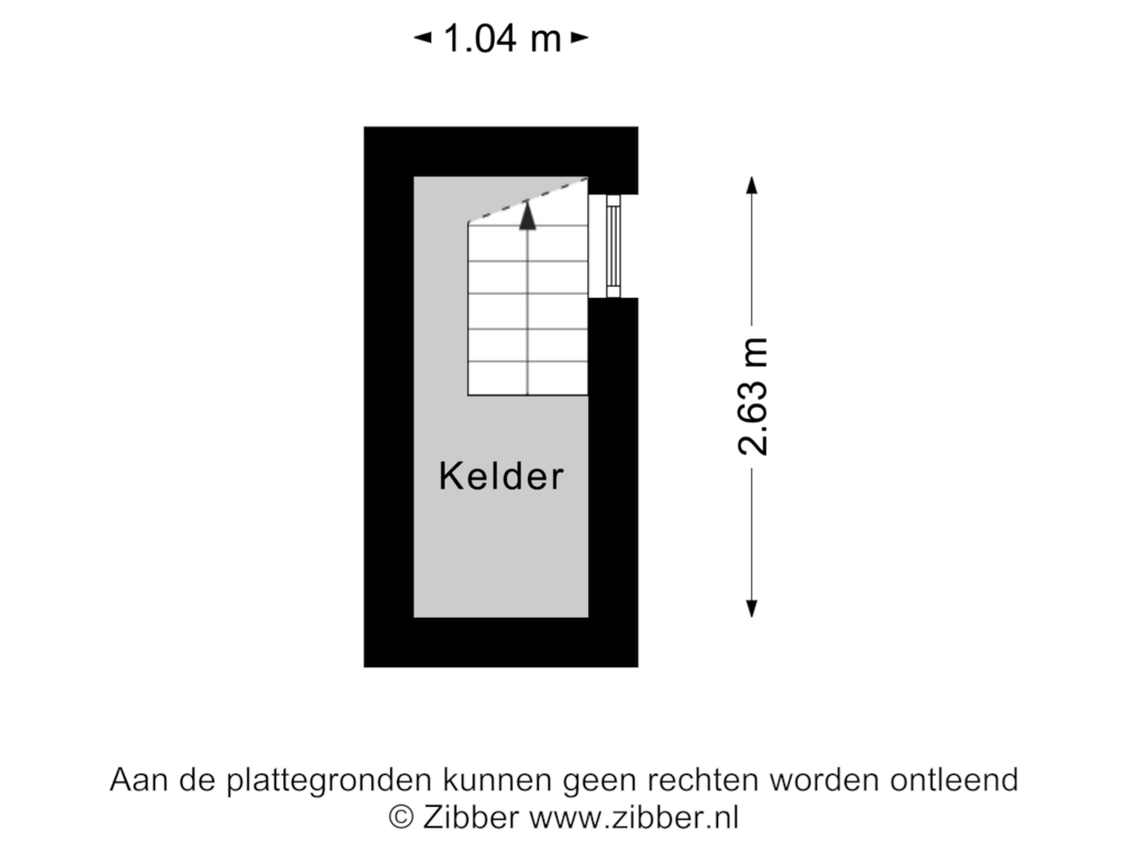 Bekijk plattegrond van Kelder van Waling Dykstrastraat 29