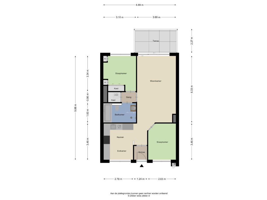 Bekijk plattegrond van Appartement van Port Broclede 55