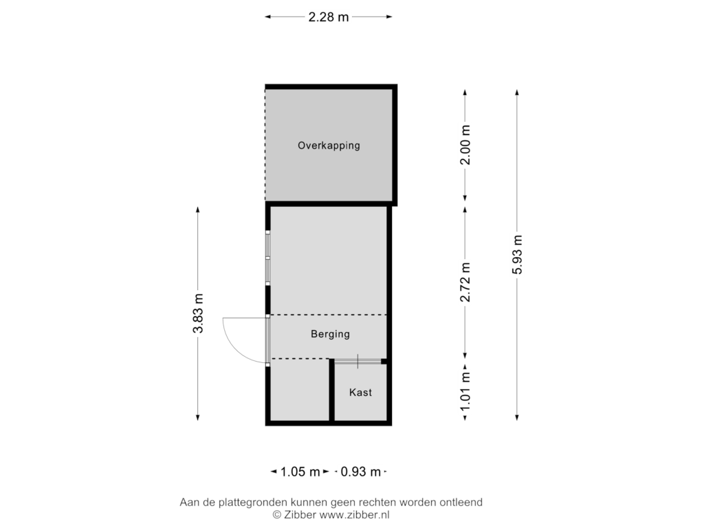 Bekijk plattegrond van Berging van Domburgseweg 91