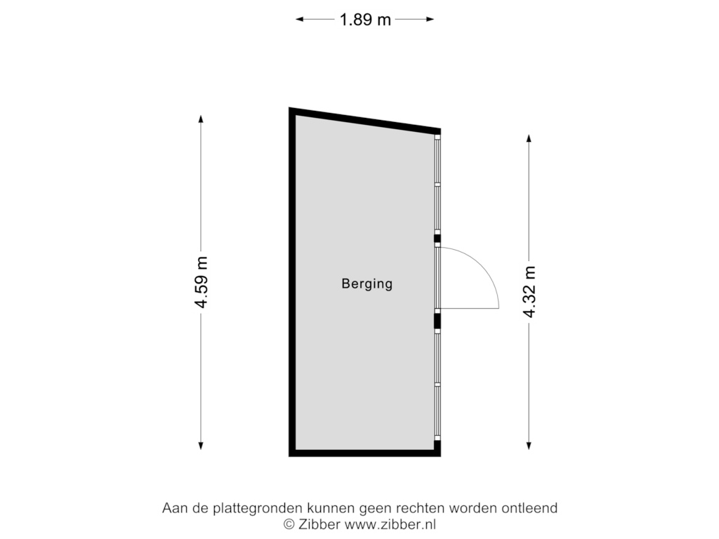 Bekijk plattegrond van Berging van Domburgseweg 91