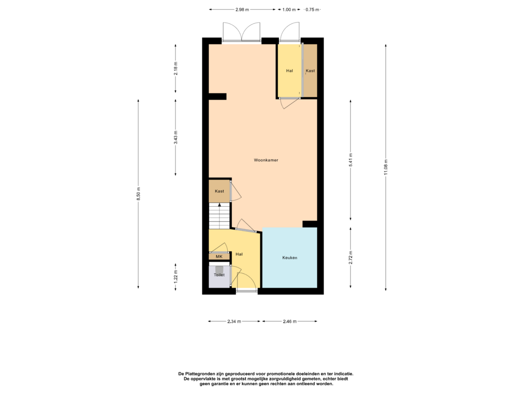 View floorplan of Begane grond of De Kolk 26