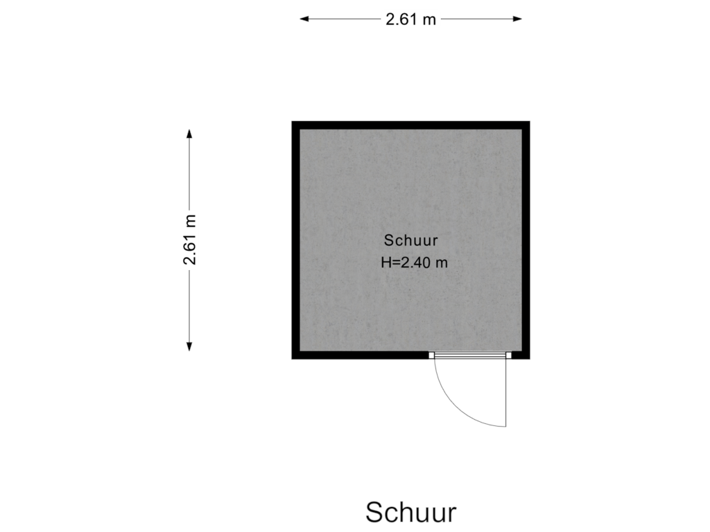 Bekijk plattegrond van Schuur van Zuidzijdsedijk 156