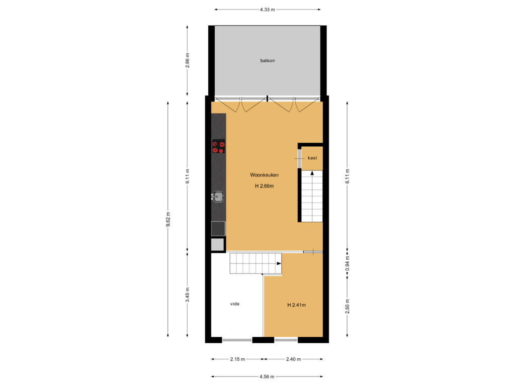 Bekijk plattegrond van 1e verdieping van John Fernhouthof 4