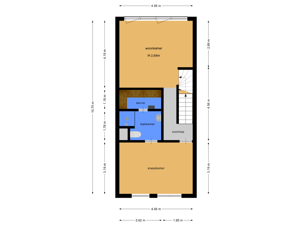 Bekijk plattegrond van 2e verdieping van John Fernhouthof 4