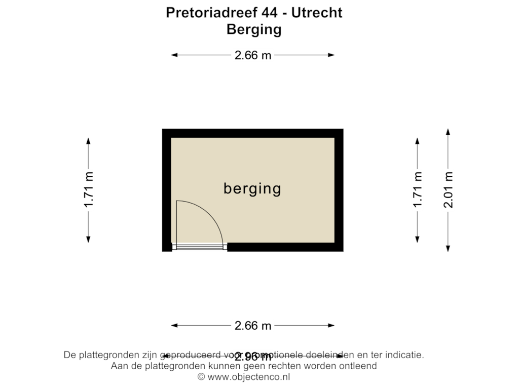 Bekijk plattegrond van BERGING van Pretoriadreef 44