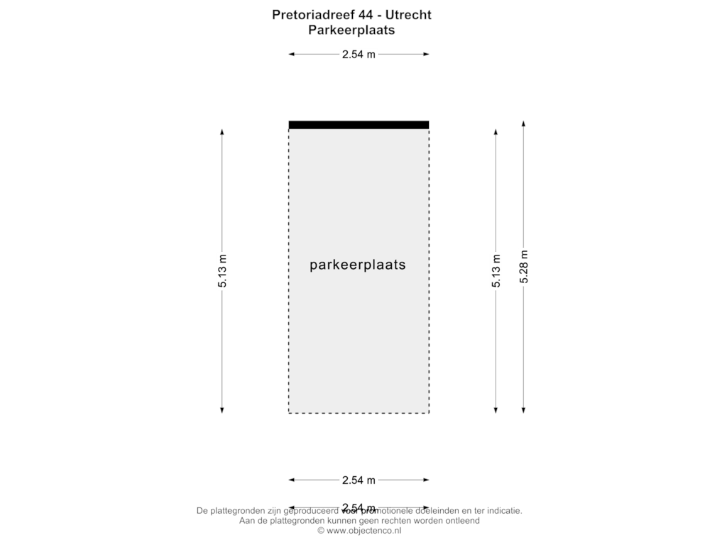 Bekijk plattegrond van PAKEERPLAATS van Pretoriadreef 44