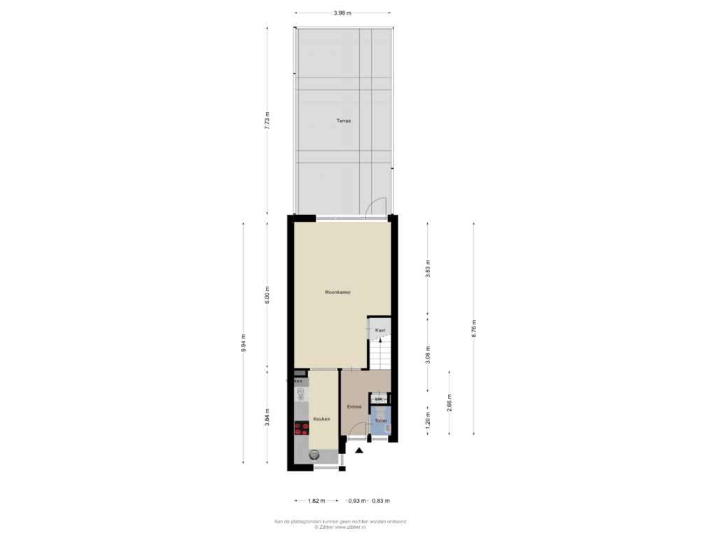 View floorplan of Eerste Verdieping of Nijstad 16