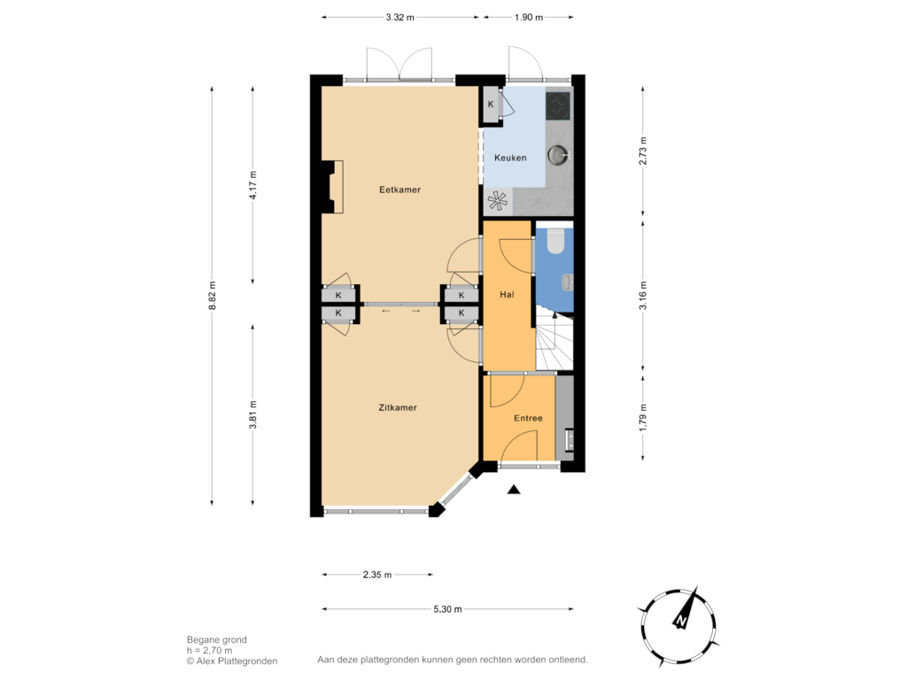 View floorplan of Begane grond of Fransen van de Puttestraat 28