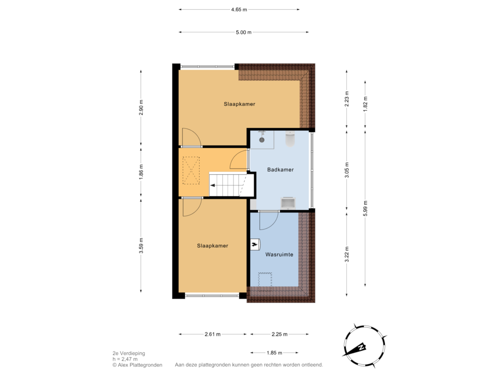 View floorplan of 2e Verdieping of Jonkerlaan 71