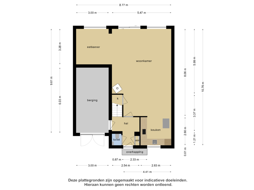 Bekijk plattegrond van Begane grond van Achillesburg 34